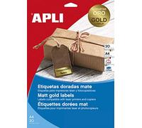 APLI 15025 agipa Etichette, 38,1 x 21,2 mm, Oro