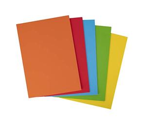 APLI 15117 Cartoncini Colorati Set da 50 Pezzi, Colori Intensi Assortiti, A4