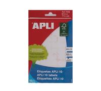 APLI 1626 - Etichette adesive manuali circolari, bianche, 10H