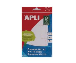 Apli 1639 Astuccio 10 Etichette, 16 x 22, Bianco