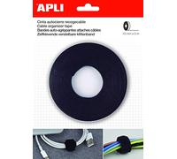 APLI 17414- Nastro autosigillante per la gestione dei cavi, 10mmx 5 m