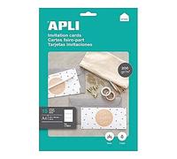 Apli 17901-15 fogli per invito, colore: bianco, 210 x 99 mm