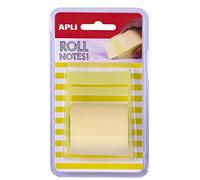 Apli - 18190, Rotolo dispenser di note adesive, 50 mm x 8 m, colore giallo pastello