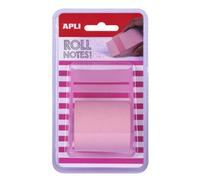 Apli - 18192, Rotolo dispenser di note adesive, 50 mm x 8 m, colore rosa pastello