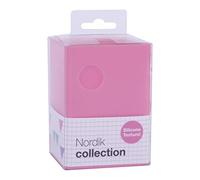 APLI 18446 - Portapenne in silicone porta matite rosa Nordik Collection. Dimensioni 70 x 70 x 95 mm