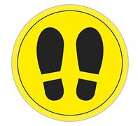 APLI 18597 - Cerchio di segnalazione per pavimento in PVC giallo e nero, 30 cm