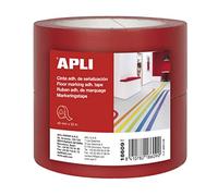 APLI 18609 - Confezione di 2 nastri adesivi segnaletica PVC rosso 40 mm x 33 m 160 μm