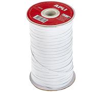 Apli - 18675, Bobina di corda elastica piatta da 5 mm x 100 m, colore bianco, multiuso (ideale per attività artigianali)