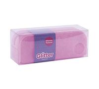 APLI 18951 - Astuccio in silicone glitterato - Glitter Collection - FUCSIA - Astuccio per scuola