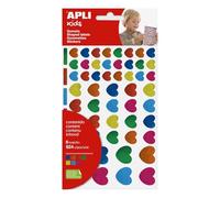APLI 19550 - Borsa gomets cuori permanenti multicolore metallizzato 6 fogli