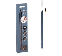 APLI 19800 - Matita infinita con corpo blu, matita eterna senza inchiostro con mina di ricambio