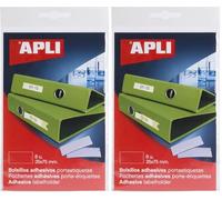 APLI 2617 - Tasche porta etichette autoadesive, 75 x 35 mm, 8 pezzi (Confezione da 2)