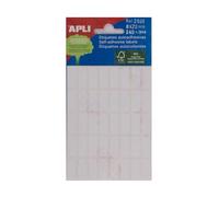 APLI 2668 - Etichette bianche per mini sacchetti 8,0 x 20,0 mm 6 fogli