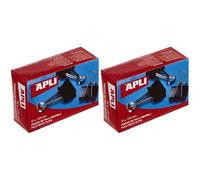 APLI 296867 Confezione 12 Fermafogli a Clip Standard, 25 mm (Confezione da 2)