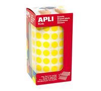 Apli 4851 Rotolo di Etichette Adesivi Rotondi, 10.5 cm, Giallo