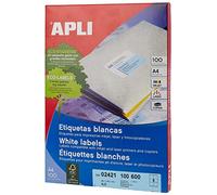 Apli 707611 - Confezione da 100 etichette bianche per stampante 99.1X93.1