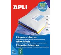 Apli 707646 - Confezione da 100 etichette bianche per stampante 199.6X144.5