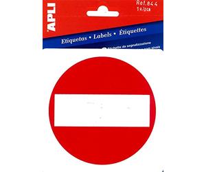 APLI 844-Etiqueta señalización prohibido el paso 1 u.