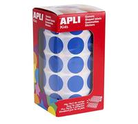 APLI Rotolo gometti 946007 – 1770 gometti rotondi Ø20 mm Blu – Adesivo permanente