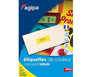 apli-agipa 26367 etichetta adesiva 70 x 35 mm colori rosso fluo scatola 2400 pezzi