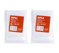 APLI - Confezione di 100 sacchetti di plastica richiudibili 80 x 120 mm multicolore (Confezione da 2)
