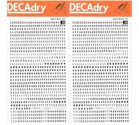 APLI- DD50F- Lettere & Figures trasferimento nero -3 mm - 1 foglio (Confezione da 2)