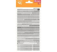 APLI DDB11F - Lettere e numeri trasferibili neri 4 mm Nero