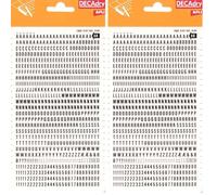 APLI DDB11F - Lettere e numeri trasferibili neri 4 mm Nero (Confezione da 2)