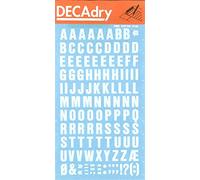 APLI DDB11F - Lettere e numeri trasferibili neri lettere 12 mm bianco