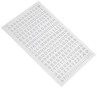 APLI DDB11F - Lettere e numeri trasferibili neri lettere 6 mm bianco