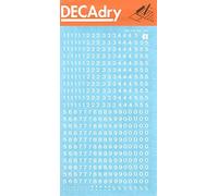 APLI DDB11F - Lettere e numeri trasferibili neri Numeri 4 mm bianco