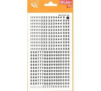 APLI DDB11F - Lettere e numeri trasferibili neri Numeri 4 mm Nero