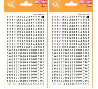APLI DDB11F - Lettere e numeri trasferibili neri Numeri 4 mm Nero (Confezione da 2)