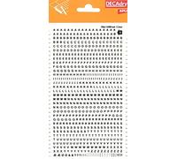 APLI DECAdry - Lettere Maiuscole Trasferibili - 2.5 mm, Nero