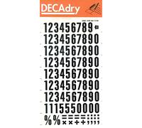 APLI DECAdry - Numeri Trasferibili - 15 mm, Nero