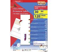 Apli DECAdry - Raccoglitore multiuso, 192 x 61 mm, 120 pezzi, colore: Bianco