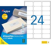 Apli - Etichette bianche permanenti per buste da lettera, con angoli arrotondati, confezione da 480 pezzi, dimensioni: 63,5 x 33,9 mm