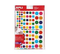 APLI Kids 102611 - Gommette geometriche multicolore, 4940 gommette adesive rimovibili.