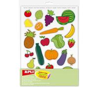 APLI Kids 11451 - Adesivi Frutta e Verdura, 12 pezzi