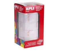 APLI Kids 11907 - Rollo Gomets Cuadrado Blanco, 20 Mm X 59H X 11907