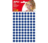APLI Kids 13231 - Sacchetto di gommini rotondi, 10 mm, colore: blu, 6 fogli