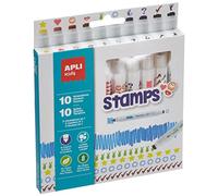 Apli Kids 16807 - Pennarelli Stamps 10 Pz. Unica.