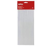 Apli Kids - 17003, Ricariche di colla a caldo, diametro 7,5 mm x 20 cm, trasparente, 25 pezzi