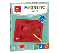 APLI Kids 17536 - Lavagna educativa magnetica, 215 x 12 x 170 mm, con penna magnetica e schede esempio