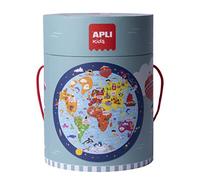 Apli Circular Mapmundi Puzzle Multicolor 5-8 Years Bambini