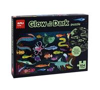 APLI Kids- Pesce 18455-Puzzle Fluorescente Oceano, 104 Pezzi, Multicolore, Mittel, 18455