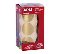 APLI Kids 18481 - Rotolo gommini tondi Ø33 mm metallizzati oro