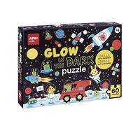 Apli kids 18813-Puzzle fluorescente Glow in the Dark-Modello Spazio-Effetto Fluo, si illumina al buio-60 pezzi dimensioni 6 x 6 cm, 18813