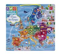 APLI Kids 19246-Puzzle magnetico mappa Set di 45 magneti per imparare la geografia europea-Per bambini dai 5 anni in su, Colore Europa, 19246