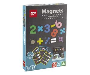 APLI Kids 19444 - Magnets Numeri_ Set di numeri magnetici con scheda e schede da introdurre nel Mondo dei Magneti educativi per bambini a partire da 5 anni